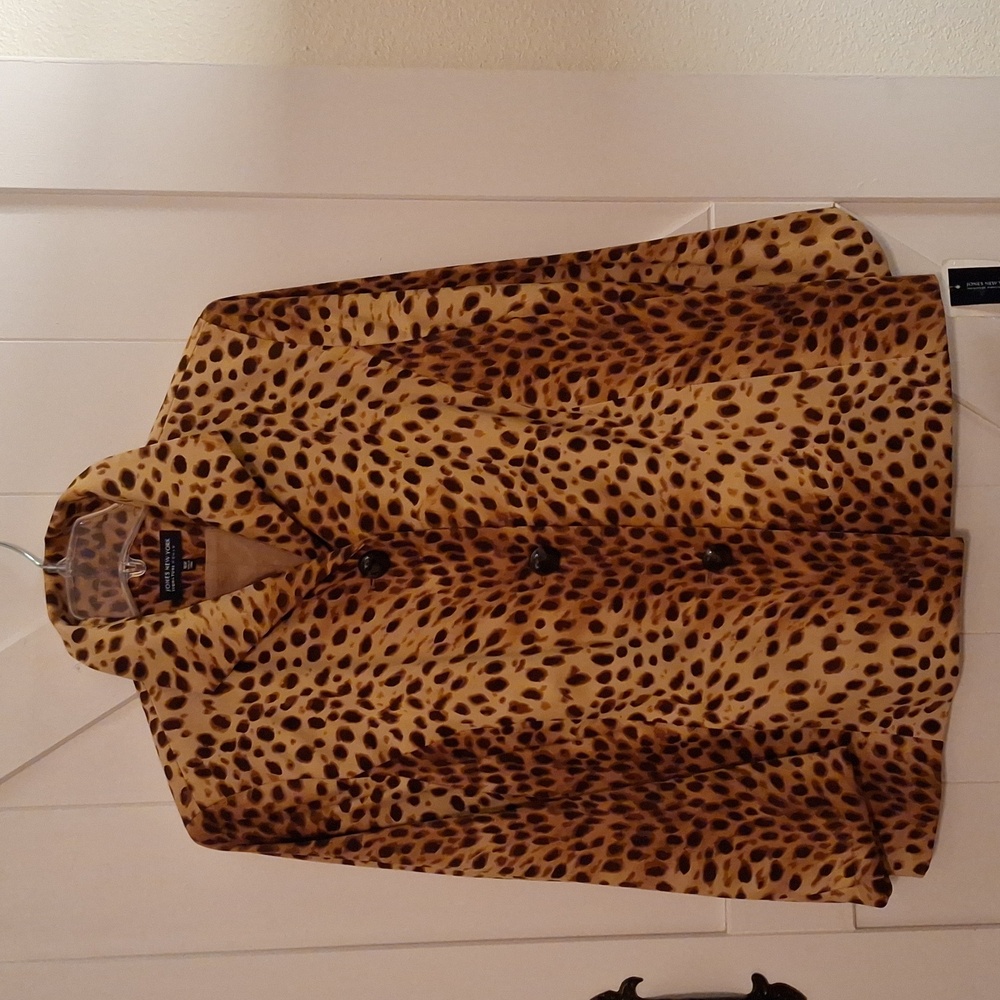 Leopard Print Blazer Jones New York 16W
